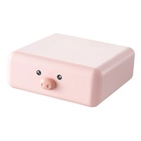 Bothyi - Organizador De Escritorio Cajón Contenedor De Almacenamiento Bordes Lisos Y Redondos Estuche De Joyería Resistente Cerdito Rosa