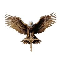 Ioensy - Generic Coche Espejo Retrovisor Colgante Águila Y Cruz Animal Colgante Adorno