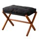 thumbnail image 1 of Taburete De Maquillaje Plegable Con Patas De Madera, Reposapiés Para Cama, Dormitorio, Trabajo, Negro, 1 of 2
