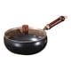 thumbnail image 5 of Wok Antiadherente Sin Revestimiento Con Mango De Madera, Sartén Para Saltear Para Cocina, Hogar, Restaurante, Tapa De Vidrio, 5 of 5