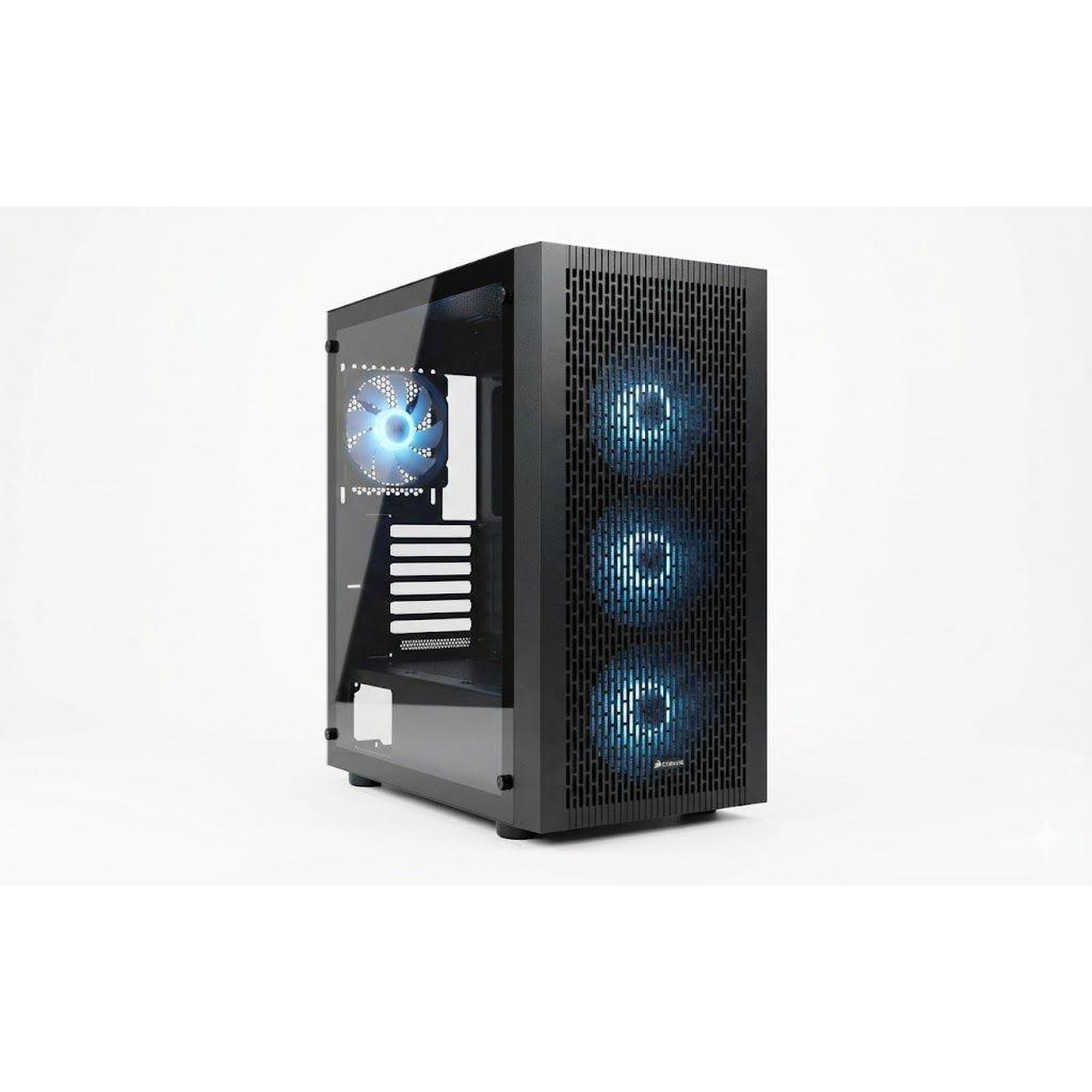 Gabinete Gamer Esgaming F22-bk, Mid Tower, 4 Ventiladores Argb, Atx/ M-atx, Negro