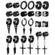 thumbnail image 1 of Pendientes ONESING 12 pares negros magnéticos tipo clip, 1 of 7