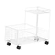 thumbnail image 4 of Carrito De Servicio Debajo Del Escritorio, Carrito Móvil Con Ruedas Para Vestidor, Estilo Rústico, Color Blanco, Doble Capa, 4 of 5