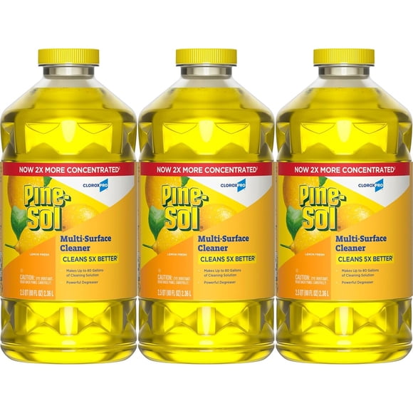 Pine-Sol CloroxPro Limpiador multisuperficie, aroma limón fresco, 80 fl oz, paquete de 3