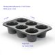thumbnail image 3 of Molde para muffins Monfish 2 unidades, 6 cavidades, 9 x 7,5 cm, acabado granito negro, 3 of 4