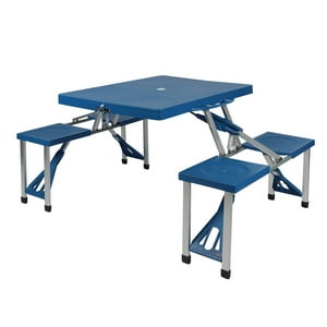 Rutta - Mesa De Camping Con Asientos Azul