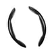 thumbnail image 1 of 2 fundas para volante de fibra de carbono segmentadas, 2 uds. Envolturas universales de 15 pulgadas profesionales para mujeres y hombres, elásticas y Gris, 1 of 5
