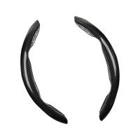 Magideal - 2 Fundas Para Volante De Fibra De Carbono Segmentadas, 2 Uds. Envolturas Universales De 15 Pulgadas Profesionales Para Mujeres Y Hombres, Elásticas Y Gris