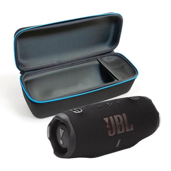 JBL Charge 6 (Negro) + Pack con estuche protector divvi! de carcasa dura (Negro)