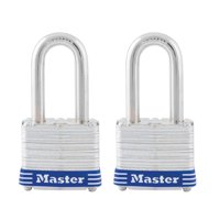 Padlock Master Lock 3Tlf De Acero Laminado Con Llave, Paquete De 2