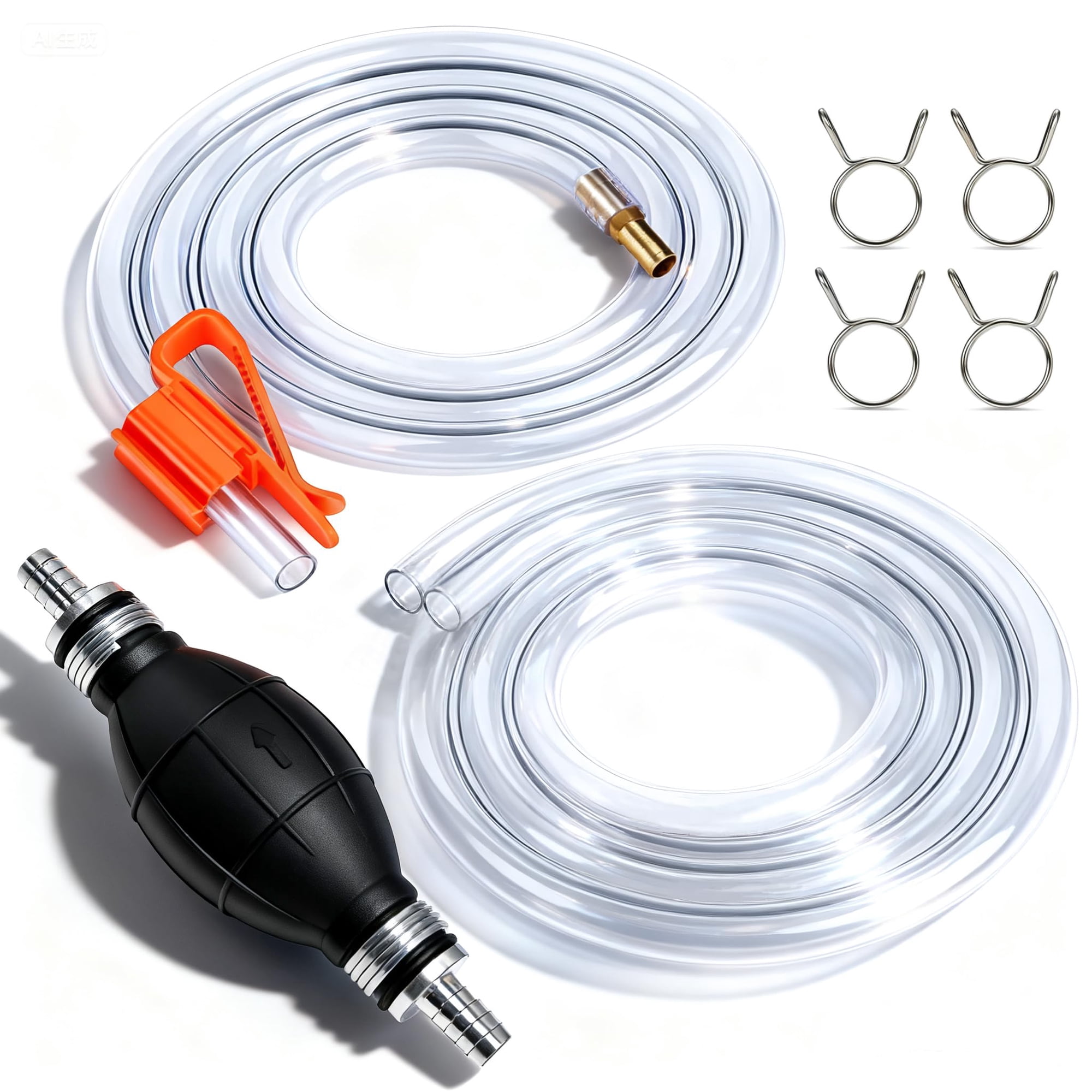 Bestcosy - Manguera De Sifón De Gasolina Portátil Con Bomba De Transferencia De Combustible Manual