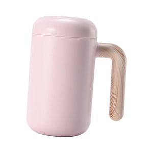 Magideal - Taza Magnética Multiusos, Recargable, De Acero Inoxidable, Con Aislamiento, Eléctrica, Giratoria, Para Café, Leche, Chocolate Caliente, Etc. Rosado
