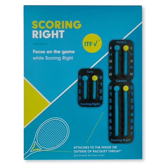 Scoring Right Marcador Puntos Raqueta Tenis Padel Negro