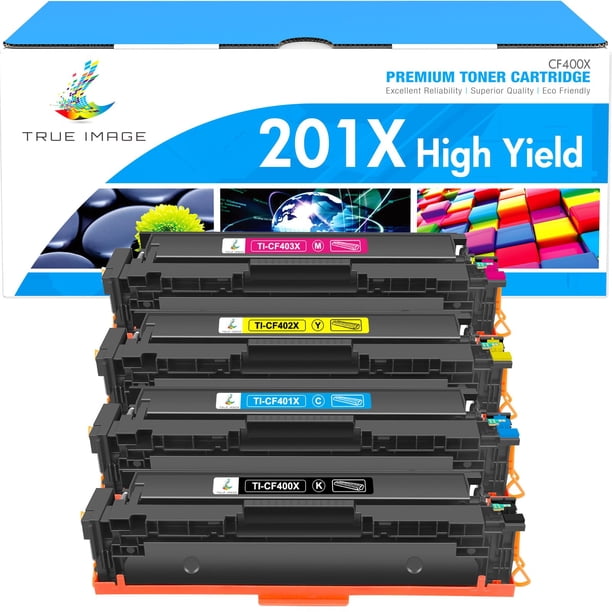 Cartucho de tóner TRUE IMAGE 201X de alto rendimiento, paquete de 4 unidades para HP