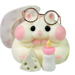 Genérico - Juguete Squishy Para Hámster Hecho A Mano, De Silicona Realista, Blanco