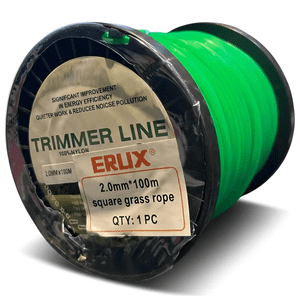 Erux - Rollo De Nylon 2Mm X 100M Para Orilladora Verde Verde