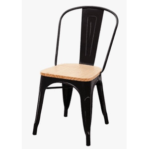 De Todo Y Más - Set De 4 Sillas Tolix Metal Con Asiento De Madera