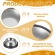 thumbnail image 3 of Uxcell Cuenco de Acero Inoxidable para Perros, Cuenco de Comida y Agua con Base de Silicona Antideslizante, Plato de Alimentación (6.8oz, Silver Paw, 3Pcs), para Cachorros/Gatos, 3 of 7