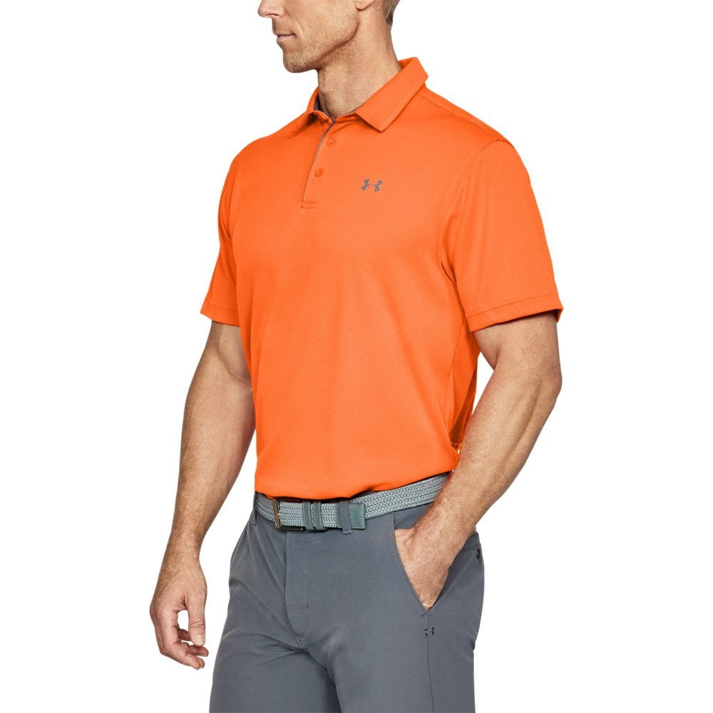 Polo De Golf Para Hombre Under Armour Tech Naranja Talla S