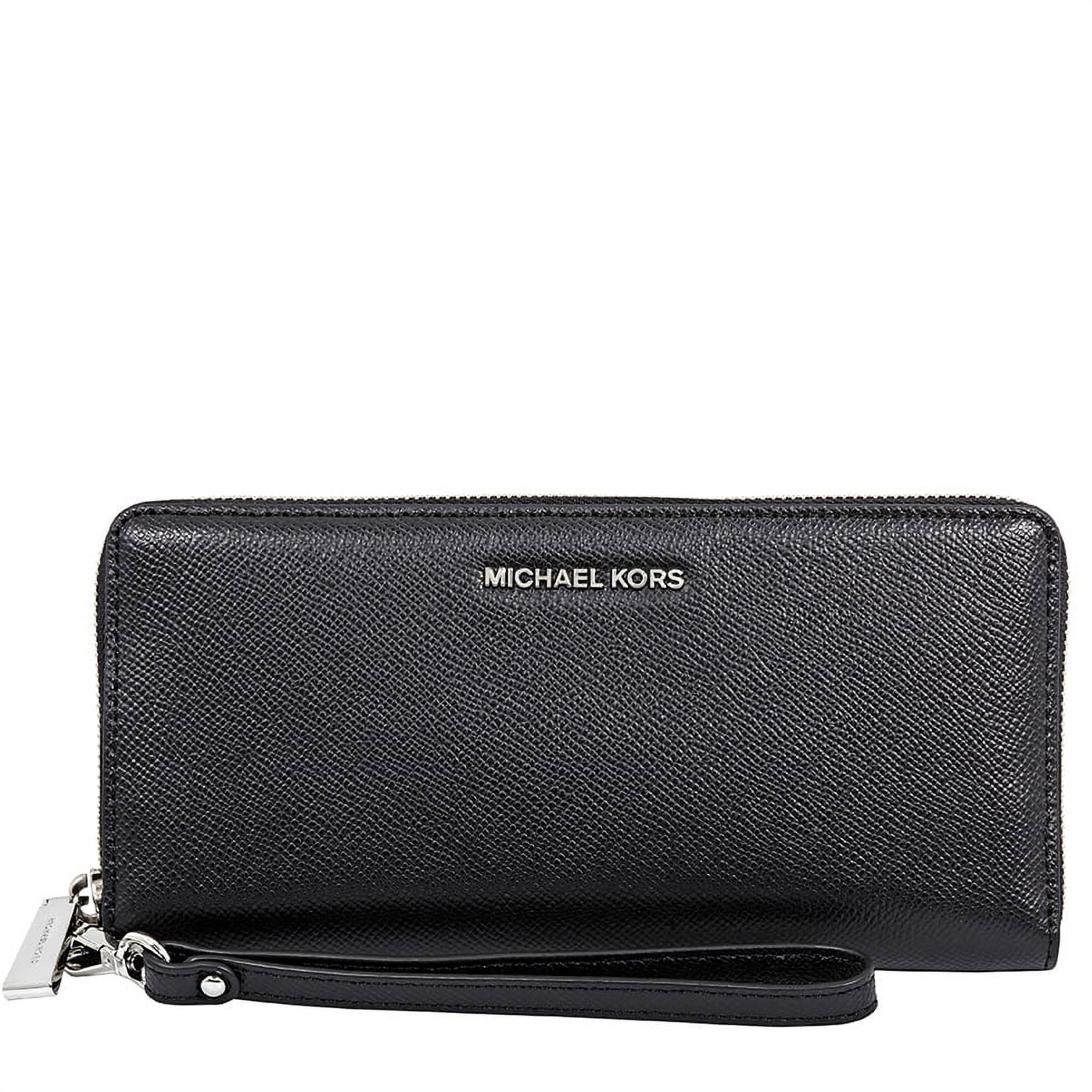 Billetera Jet Set Travel Michael Kors Cartera Continental De Piel - Negro
