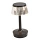 thumbnail image 3 of Lámpara De Mesa De Cristal Moderna Luz De Escritorio Dormitorio Mesita De Noche Luz De Noche Regulable Negro, 3 of 5
