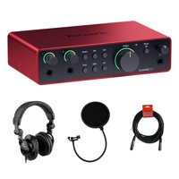 Kellards - Paquete De Interfaz De Audio Focusrite Scarlett 2I2 Usb-C De Cuarta Generación