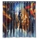 thumbnail image 1 of Cortina de ducha Arrow Flash con ganchos (66 x 72 pulgadas), 1 of 3