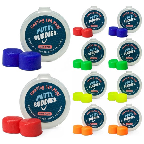 Tapones flotantes para los oídos Putty Buddies, paquete de 10 pares, para natación