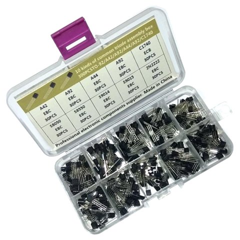 Ioensy - Kit Surtido De Transistores 300X Semiconductor To-92 Triodo 2N2222 A42 A44