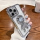 thumbnail image 2 of 3D Astronaut Design Electroplated Protective Phone Case With Ring Kickstand For Apple IPhone 13 14 Pro Max Plus, 2 of 3