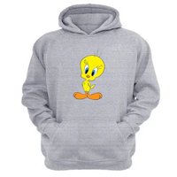 Genérico - Polerón Canguro Pajarito Amarillo Gris Claro Talla Xl Unisex