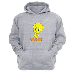 Genérico - Polerón Canguro Pajarito Amarillo Gris Claro Talla Xl Unisex