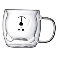 Bothyi - Taza De Doble Pared, Taza De Café Y Té De Animales Para Niños, Regalo De Cumpleaños Del Día De San Valentín, Mango De Oso Blanco