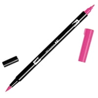 Bolígrafo Art Marker Tombow 743 De Doble Pincel, Color Rosa Intenso, Paquete De 1