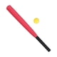 thumbnail image 1 of Juego de pelotas de bate de béisbol, bate de béisbol deportivo, ligero, portátil, entrenamiento para niños, juegos de béisbol de bate para niños para Rojo, 1 of 5