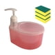 thumbnail image 4 of Dispensador De Jabón Líquido 2 En 1, 3 Esponjas Para Lavar Platos, Para Bar, Cocina, Encimera, Color Rosa, 4 of 5