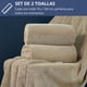thumbnail image 2 of Juego De 2 Toallas De Baño Beige Microfibra Playa De Mano Grande Az, 2 of 9