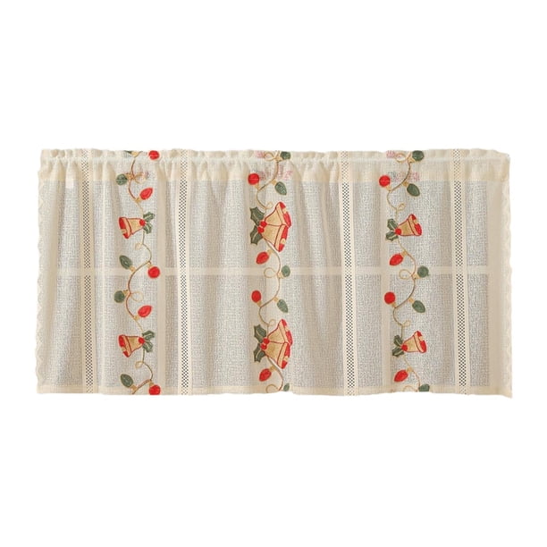 Mantel navideño, cubiertas navideñas para mesa navideña, decoración navideña decorativa con estampado de campana, decoración navideña para decoración 140x200cm