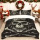 thumbnail image 1 of Pirate Skull Print Duvet Cover Set Bedding Set Includes Duvet Cover + 2 Pillowcases Suitable for All Seasons Essential for Home Bedroom and Guest Rooms Perfect, 1 of 1