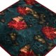 thumbnail image 3 of Pañuelo de cabeza Stlvoll de seda 68 cm con flores (rojo + cian), 3 of 7