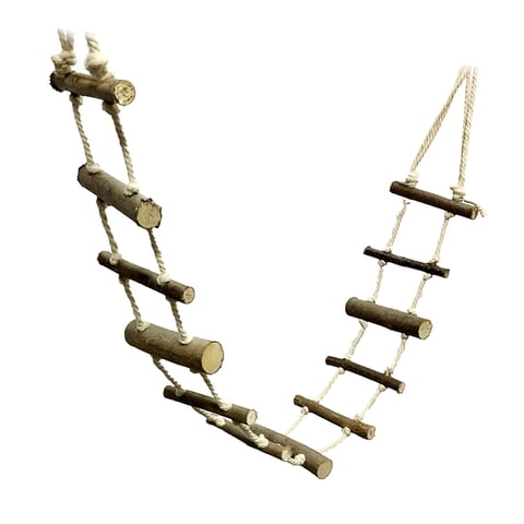 Ioensy - Parrot Hamster Escalada Escalera Estante Jaula Accesorios Plataforma Soporte Canario