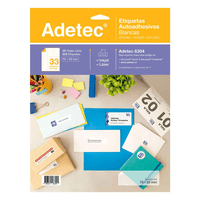 Adetec - Etiqueta Para Impresión 70X25 Mm 25 Hojas
