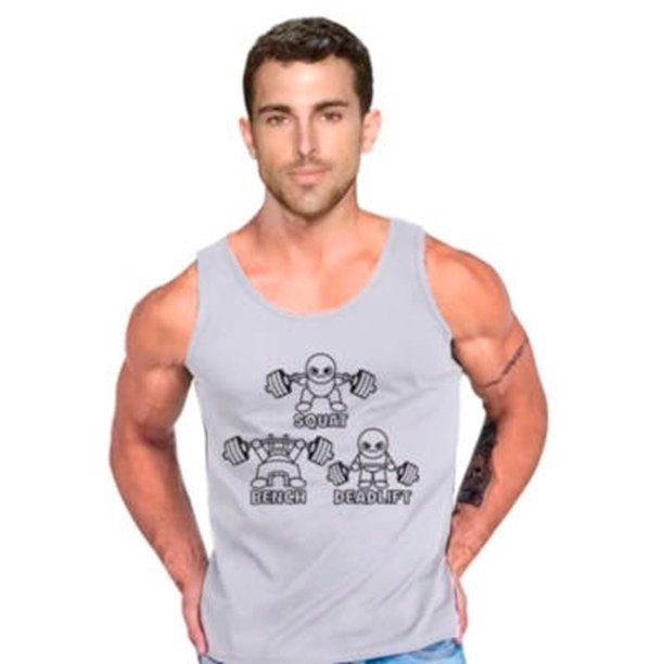 Polera Squat Deadlift Bench Crossfit Musculosa Tank Gym Toon
