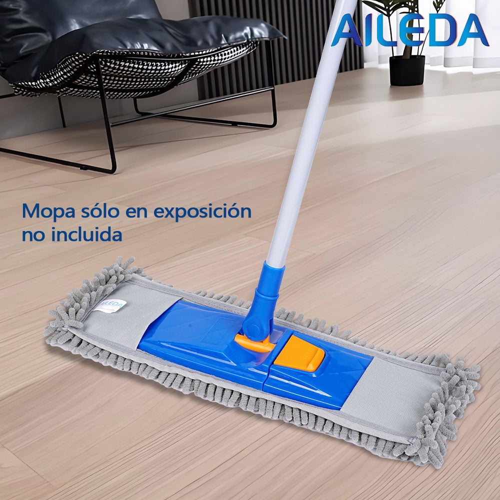 Aileda - Paño Trapero Repuesto De Mopa De Microfibra Limpieza 40x15cm