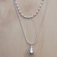 thumbnail image 2 of Collar plata cascada doble, 2 of 2