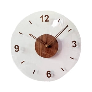 Bothyi - Reloj De Pared Diámetro 11,81 Pulgadas Decoración Colgante Para Dormitorio Cocina Oficina Marrón 4 Números