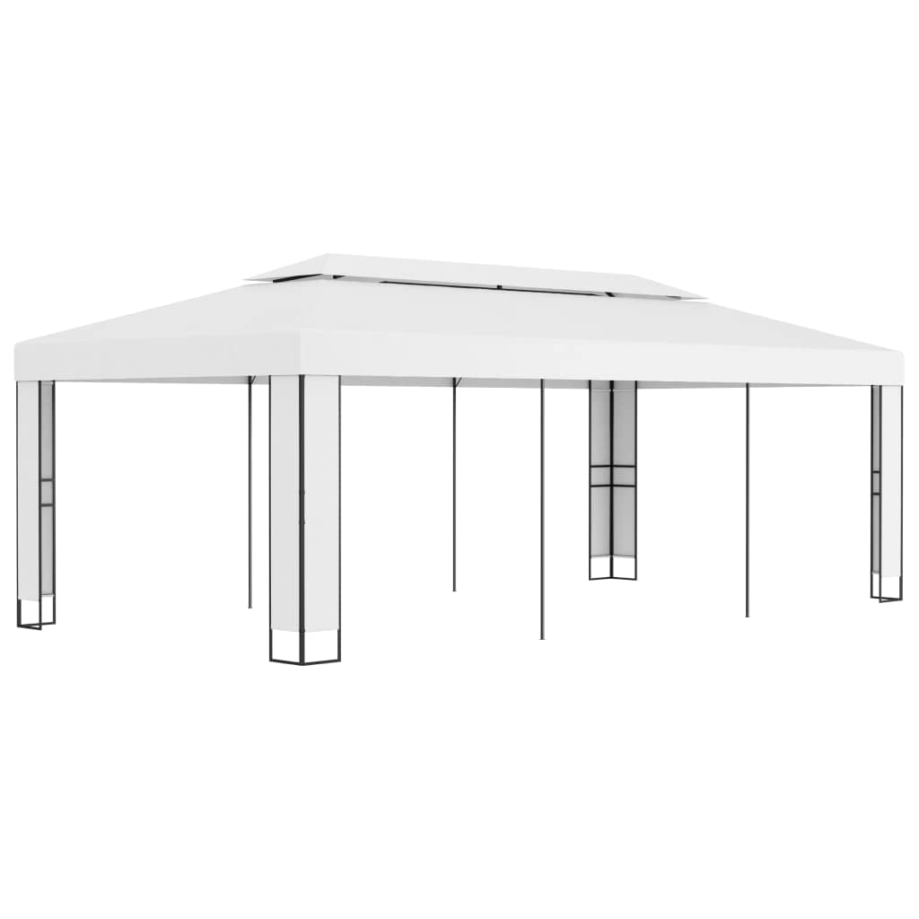 Gazebo Casafoyer Con Doble Techo 3X6M Blanco