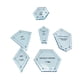 thumbnail image 2 of 300pcs Coser Fácil Mini Patchwork Acolchado Plantillas 6 Formas Regla Plantillas, 2 of 3