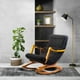 thumbnail image 1 of Silla Mecedora Con Apoya Brazo Lino Negro, 1 of 3