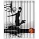 thumbnail image 1 of Cortina de ducha Dunk King Of Basketball con ganchos (152 x 183 cm), 1 of 3